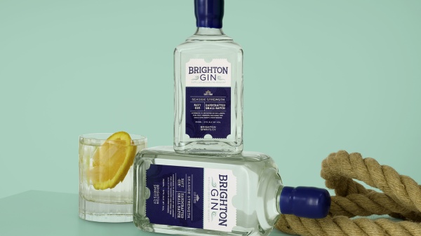 ODA Brighton Navy Gin Bottle Feature