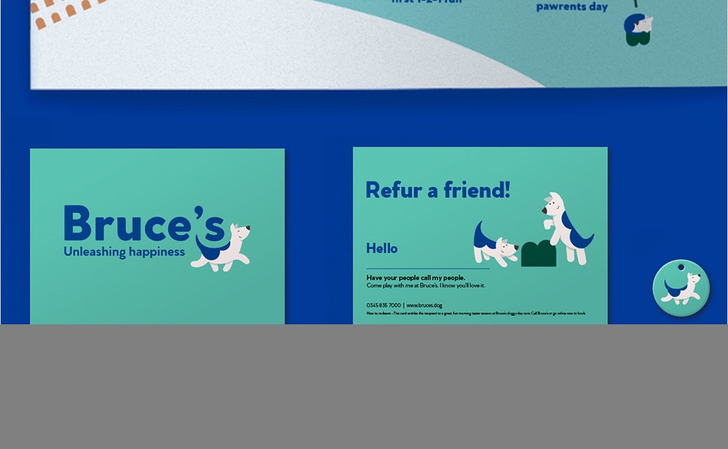 2021 our design agency logo design bruces doggy day care 5